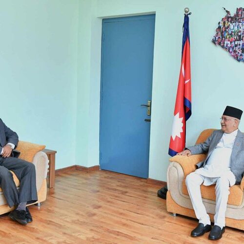 भीम रावल र अध्यक्ष ओलीबीच भेटवार्ता