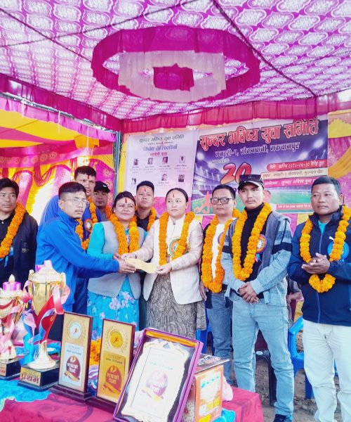 मृगौला पिडितको सहयोगार्थ खेलाईएको फुटबल प्रतियोगितामा बिजेता उपबिजेता टिमको पनि सहयोग