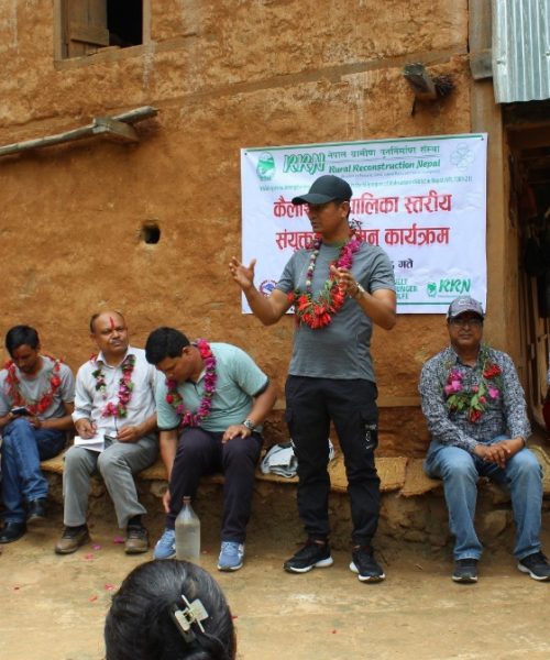 साझेदारीमा सन्चालित योजनाहरुको पालिका अध्यक्ष र सस्थाका  प्रतिनिधिको संयुक्त अनुगमन