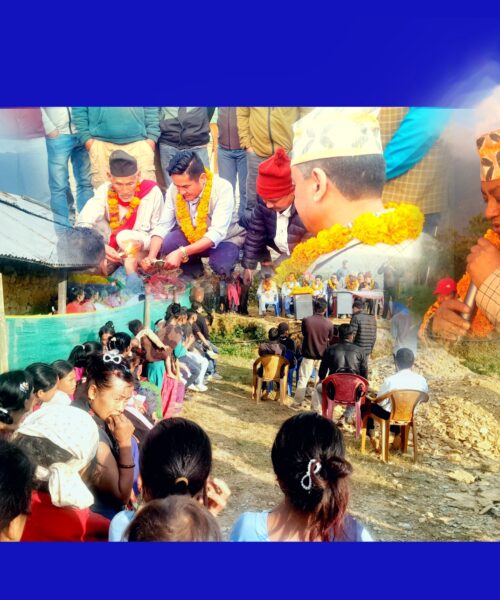 गर्लिङ्गमा बन्नेभयो बिधालय स्थानिय जनताको मुहारमा छायो  खुशी