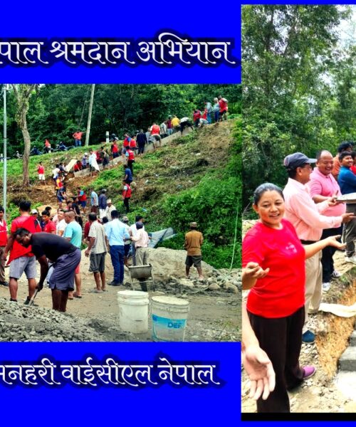 वाईसीएल नेपाल मनहरीले एकै दिनमा श्रमदान मार्फत यस्तो चिटिक्क परेको सिँढी निर्माण गर्यो