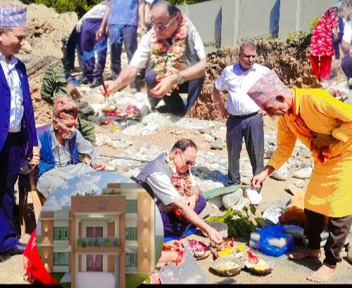 वन मन्त्री केसीद्वारा डिभिजन वन कार्यालय राप्तिको भवन शिलान्यास,एक बर्ष भित्र सम्पन्न हुने